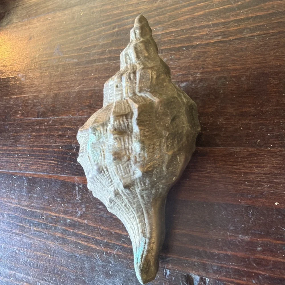 Paperweight Copper Seashell 6.9oz Sea Shell Art Piece Figure 63% Copper 34% Zinc